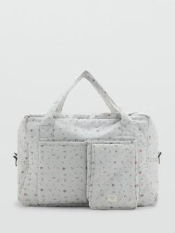 Mango Floral Maternity Bag, Grey, Grey