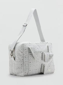 Mango Floral Maternity Bag, Grey - view 2, Grey