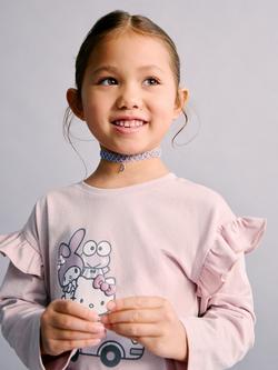 Mango Kids' Hello Kitty Long Sleeve T-Shirt, Pink, Pink