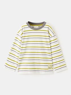 Mango Baby Long Sleeve Stripe Cotton T-Shirt, Lime, Lime