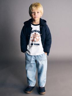 Mango Baby Straight Denim Jeans, Light Blue