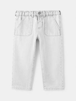 Mango Baby Straight Denim Jeans, Grey