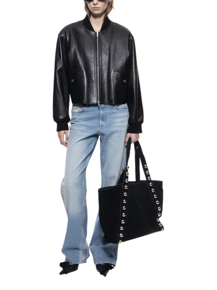 STAND STUDIO Callum Leather Jacket, Black, Black