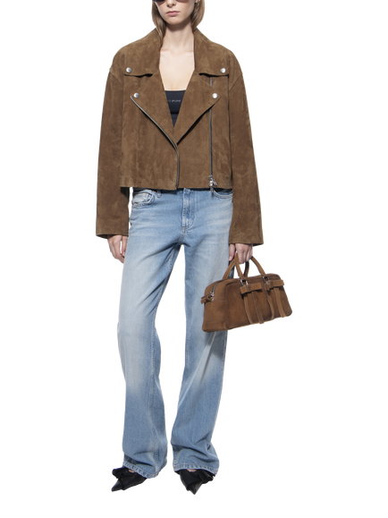 STAND STUDIO Kaia Suede Jacket, Tan, Tan