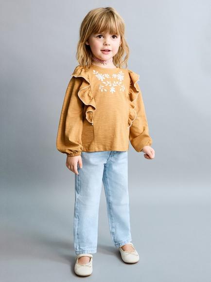 Mango Baby Tapered Denim Jeans, Light Blue, Light Blue
