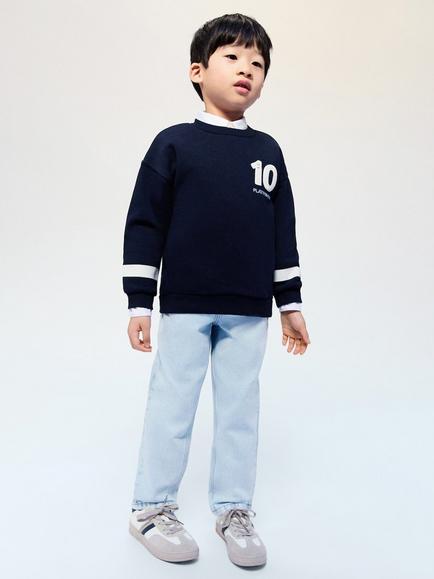 Mango Kids' Straight Jeans, Light Blue