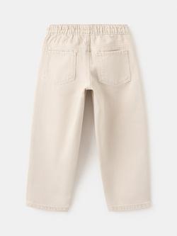 Mango Kids' Straight Cut Jeans, Sand - view 2, Sand