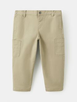 Mango Kids' Cargo Trousers, Green, Green