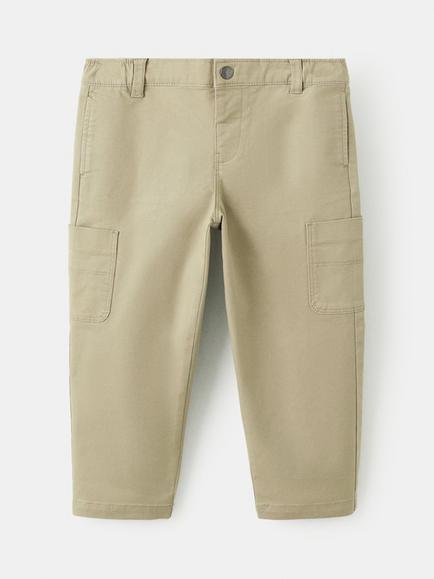 Mango Kids' Cargo Trousers, Green, Green