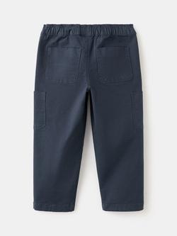 Mango Kids' Cargo Trousers, Navy - view 2, Navy