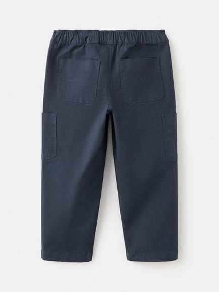 Mango Kids' Cargo Trousers, Navy - view 2, Navy