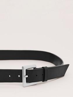 Mango Coin Purse Pure Leather Belt, Black - view 2, Black