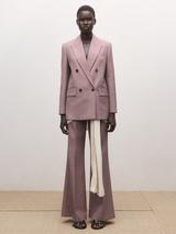 Mango Double Breasted Wool Blend Jacket, Pink