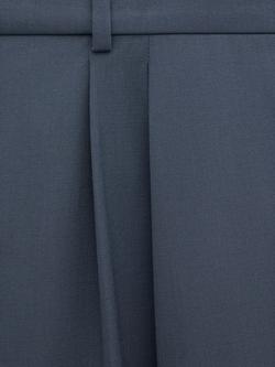 Mango High Rise Wool Blend Wide Leg Trousers, Blue - view 2, Blue