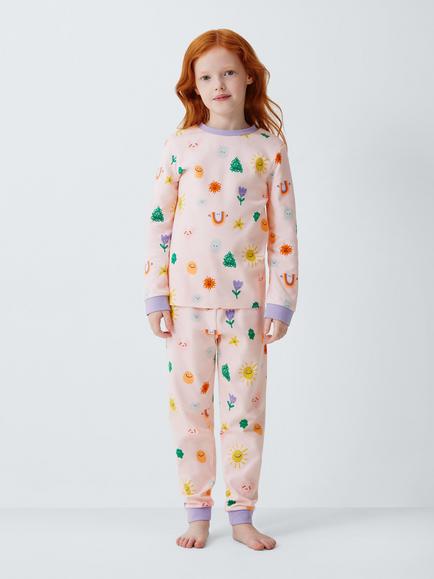 John Lewis Kids' Emotions Pyjamas, Pink, Pink