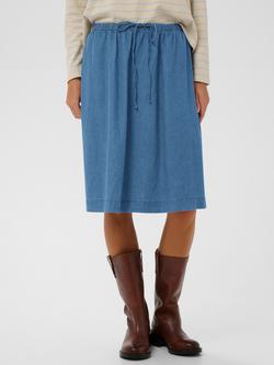 Saint Tropez Ojetta Drawstring Denim Skirt, Medium Blue, Medium Blue