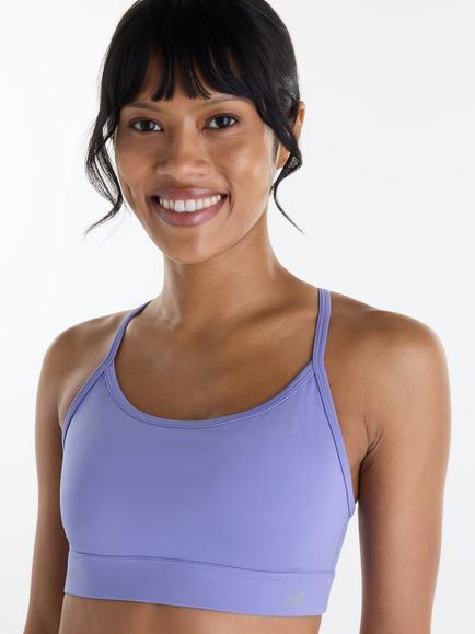 New Balance NB Essential Yoga Bra, Dark Smoked Violet - view 2, Dark Smoked Violet