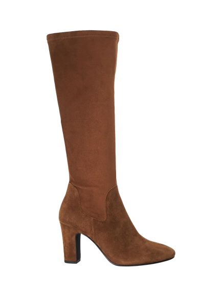Dune Simple Knee High Boots, Tan, Tan