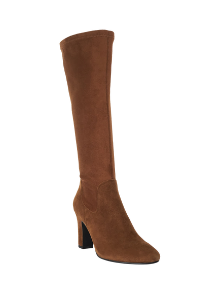 Dune Simple Knee High Boots, Tan - view 2, Tan
