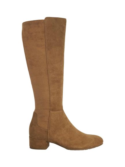 Dune London Tayla Suede Knee High Boots, Honey, Honey