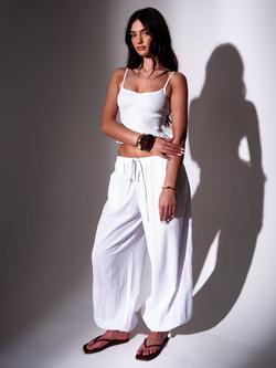South Beach Balloon Trousers, Cream, Cream