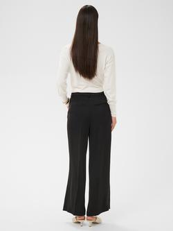 KAFFE Rory Pleated Wide Leg Trousers, Black Deep - view 2, Black Deep