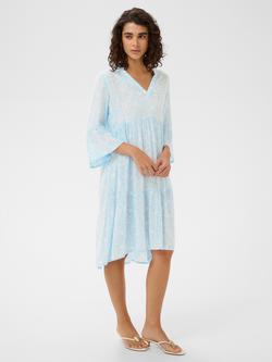 KAFFE Ellen Amber Floral Tiered Dress containing LENZING™ ECOVERO™ Viscose, Nantucket Breeze Cha