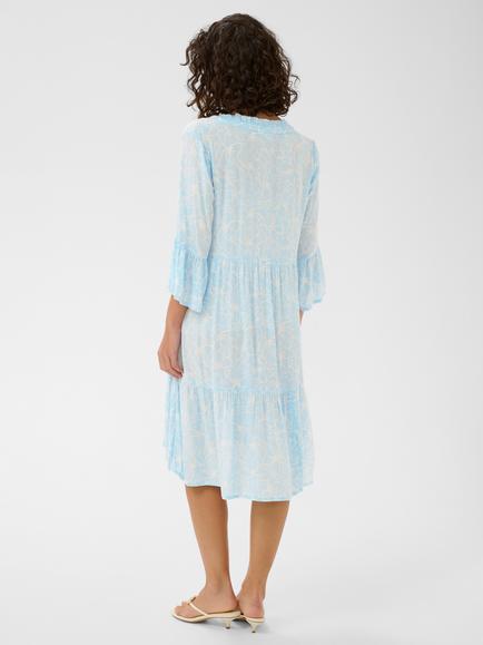 KAFFE Ellen Amber Floral Tiered Dress containing LENZING™ ECOVERO™ Viscose - view 2, Nantucket Breeze Cha
