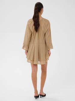 KAFFE Flora Ruffle Mini Dress - view 2, Petrified Oak