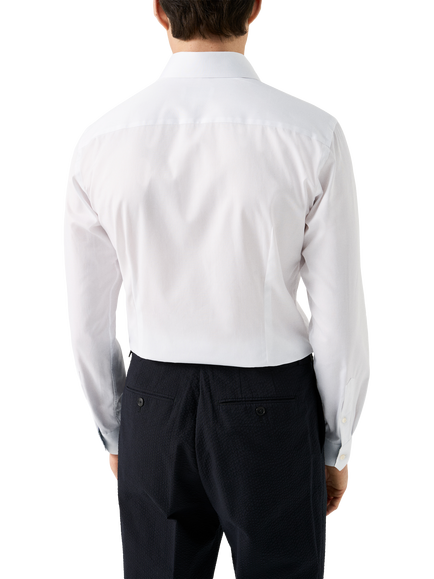 Eton Cotton Twill Shirt, White - view 2, White