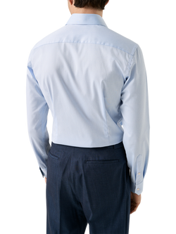 Eton Cotton Twill Shirt, Light Blue - view 2, Light Blue