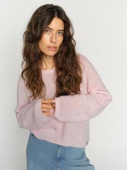 MOS MOSH Mape Crew Neck Wool Rich Jumper, Ballet Slipper