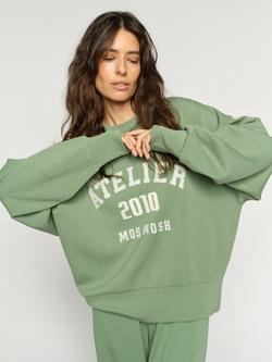 MOS MOSH Nima Varsity Sweatshirt, Turf Green, Turf Green