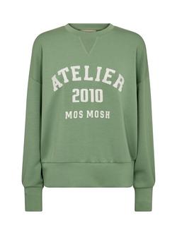 MOS MOSH Nima Varsity Sweatshirt, Turf Green - view 2, Turf Green