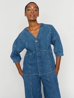 MOS MOSH Bari Denim Top, Blue