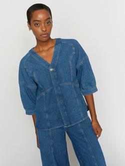 MOS MOSH Bari Denim Top - view 2, Blue