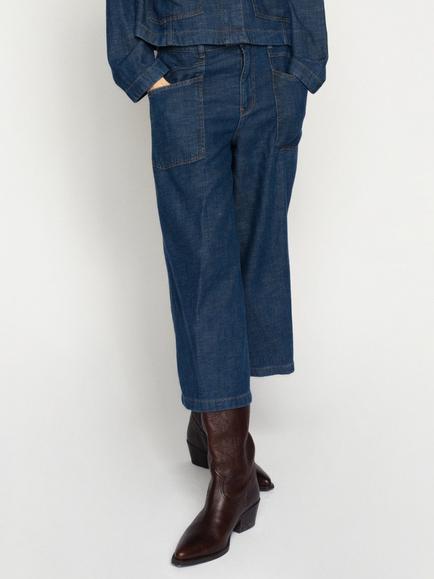 MOS MOSH Arge Wide Leg Jeans, Dark Blue, Dark Blue
