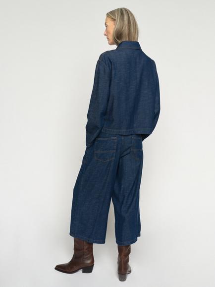 MOS MOSH Arge Wide Leg Jeans, Dark Blue - view 2, Dark Blue