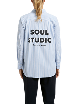 Smith & Soul Stripe Soul Studio Shirt, Blue/Multi - view 2, Blue/Multi