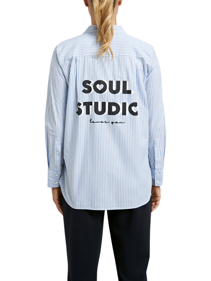 Smith & Soul Stripe Soul Studio Shirt, Blue/Multi - view 2, Blue/Multi