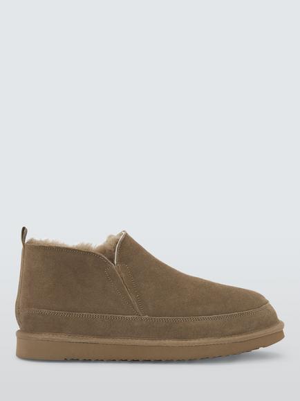 John Lewis Trondra Suede Chunky Slipper Boots, Mouse, Mouse