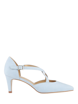 Jones Bootmaker Ysa Leather Stiletto Heel Court Shoes, Pale Blue