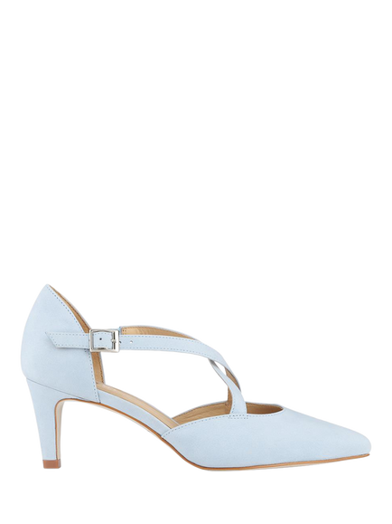 Jones Bootmaker Ysa Leather Stiletto Heel Court Shoes, Pale Blue