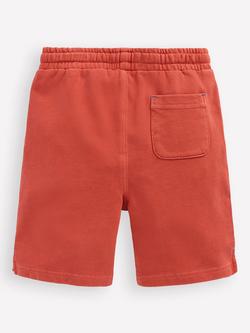 Mini Boden Kids' Cotton Garment Dye Sweat Shorts, Burnt Sienna - view 2, Burnt Sienna