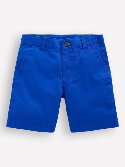 Mini Boden Kids' Smart Chino Shorts, Sodalite Blue, Sodalite Blue