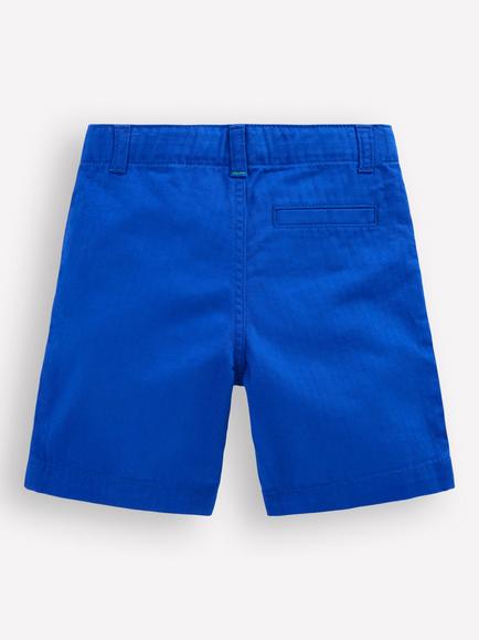 Mini Boden Kids' Smart Chino Shorts, Sodalite Blue - view 2, Sodalite Blue