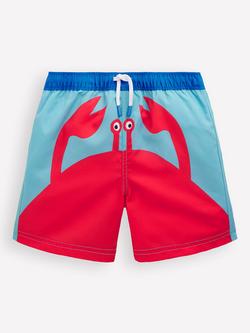 Mini Boden Kids' Swim Shorts, Novelty Crab, Novelty Crab