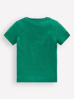 Mini Boden Kids' Cotton Superstitch Glow-In-tha-Dark Sea Creatures T-Shirt, Alpine Green - view 2, Alpine Green