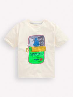 Mini Boden Kids' Relaxed Short Sleeve Graphic Print T-Shirt, Sardine Can, Sardine Can