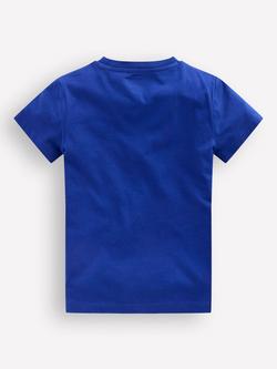 Mini Boden Kids' Superstitch T-Shirt, Mazarine Blue Boats - view 2, Mazarine Blue Boats